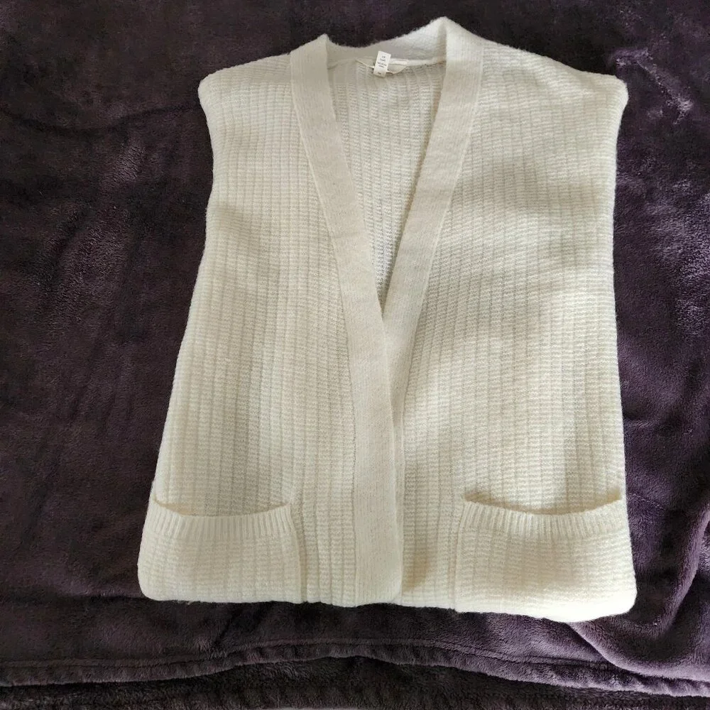 Terra Sky Popcorn Stitch Open Duster, Cream,  NWT - Picture 7 of 12